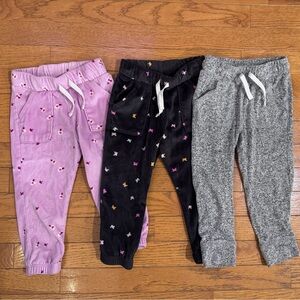 Cat & Jack Cozy Jogger Pants Set - Pink, Black, and Gray